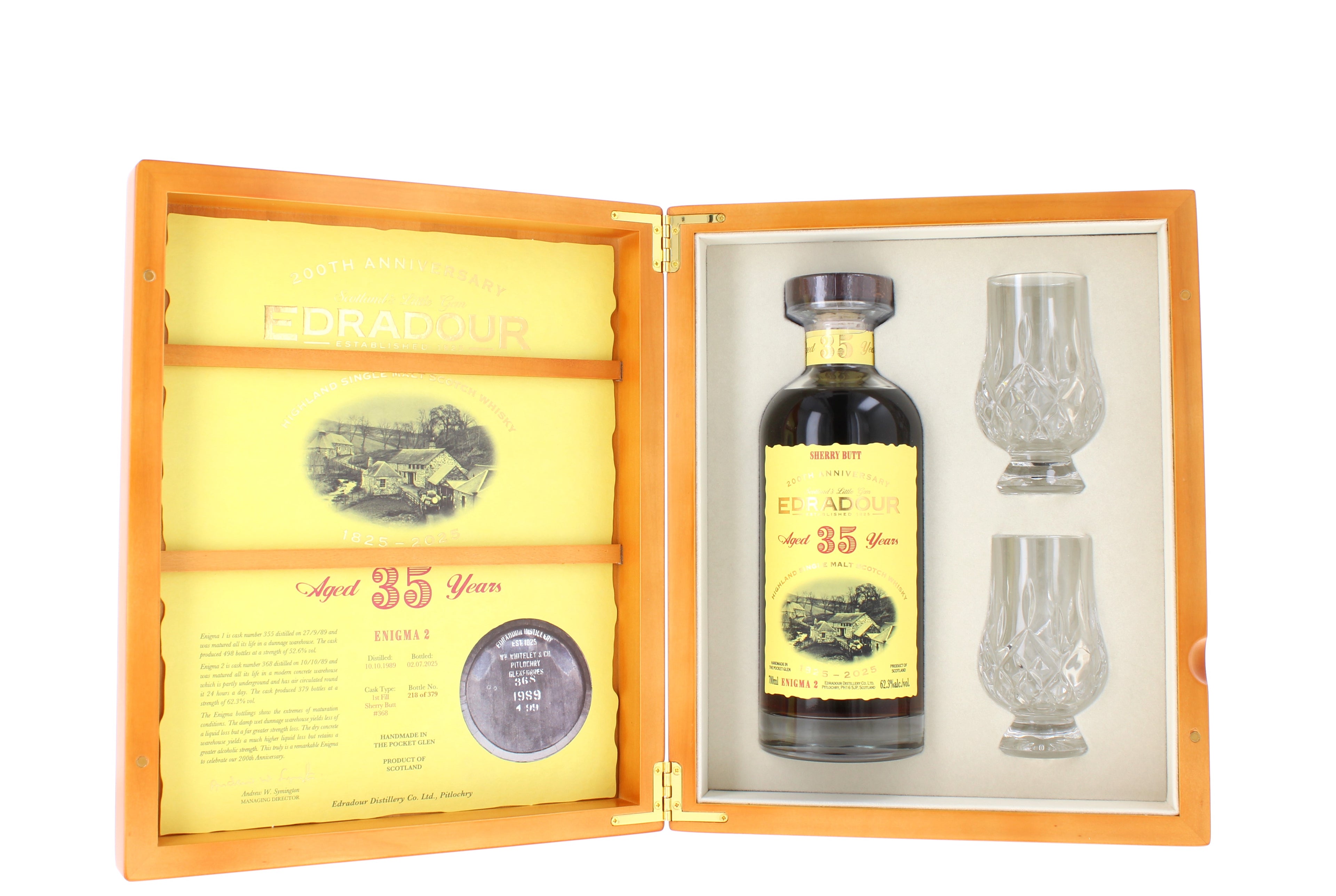 Edradour 35 Year Old 1989 Cask 368 200th Anniversary Enigma 2 Single Malt - 70cl 62.3%