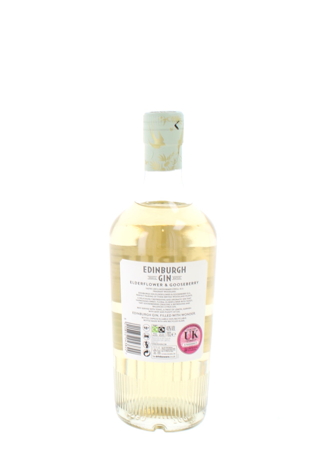 Edinburgh Gin - Elderflower and Gooseberry - 70cl 40%