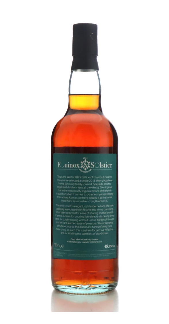 Equinox & Solstice Winter 2025 Edition Glenlitigious 12 years old - Decadent Drams (Decadent Drinks) 70cl 48.5%