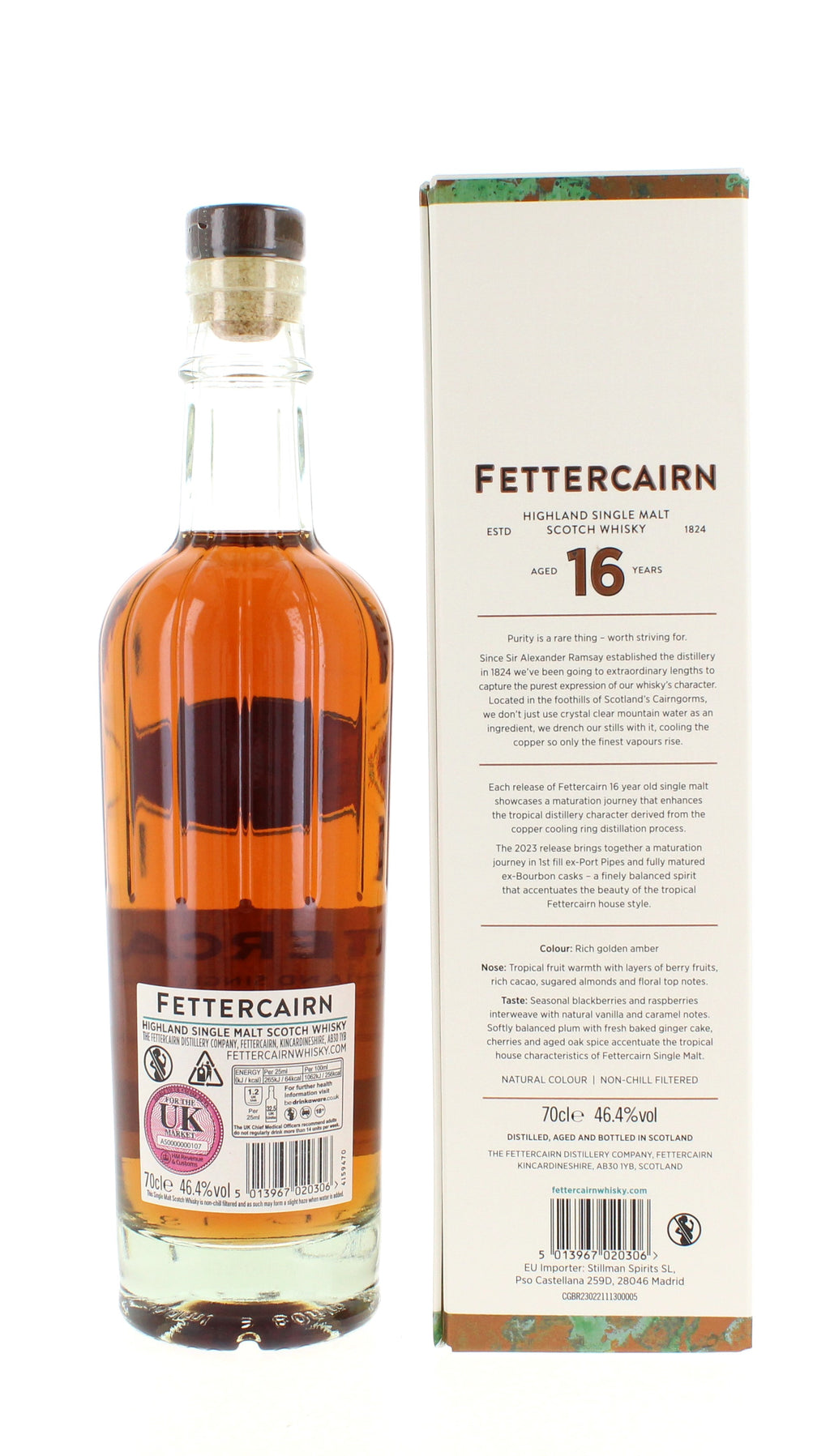 Fettercairn 16 Year Old Single Malt Scotch Whisky - 70cl 46.4%