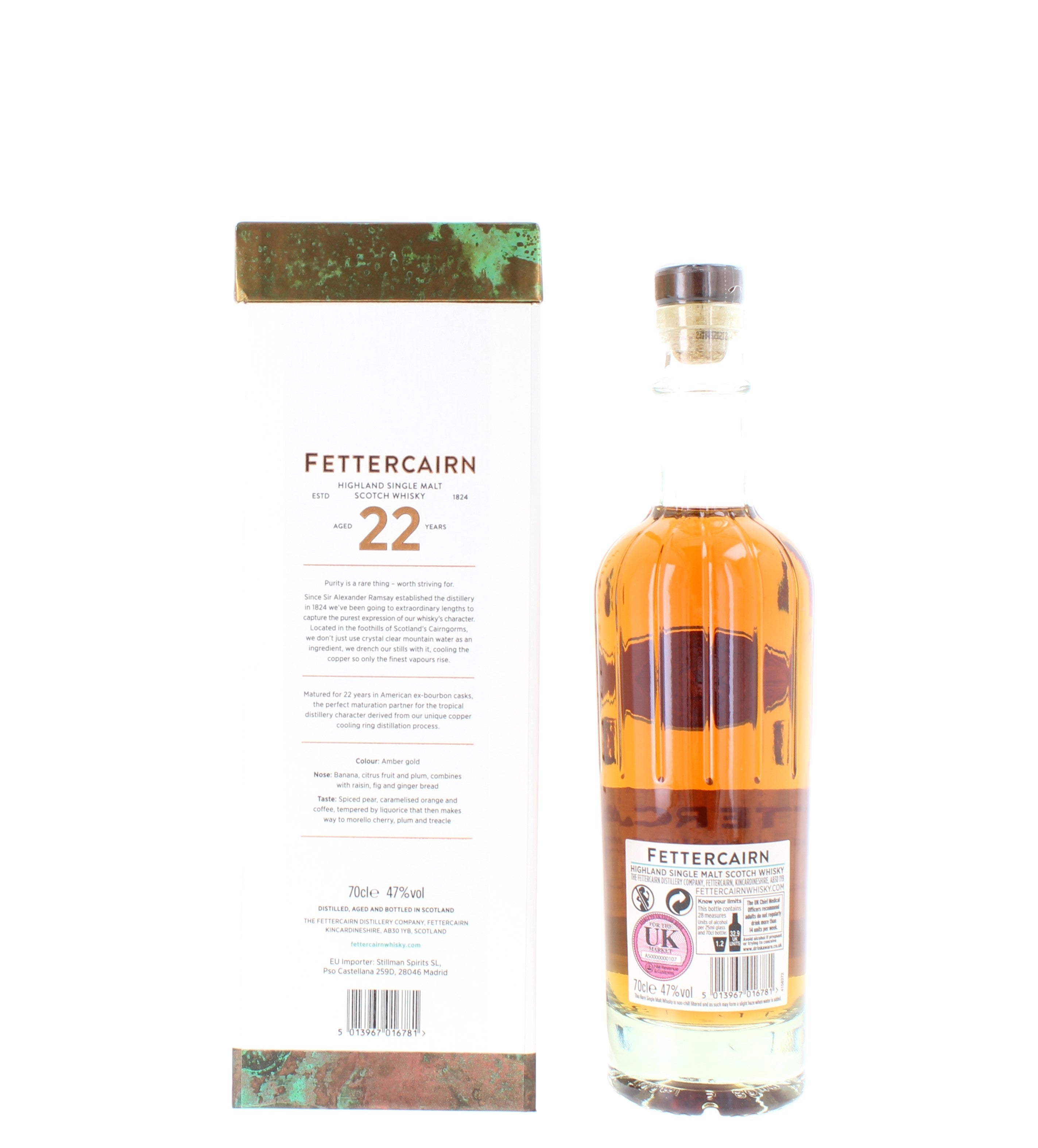 Fettercairn 22 Year old Single malt Scotch Whisky - 70cl 47%