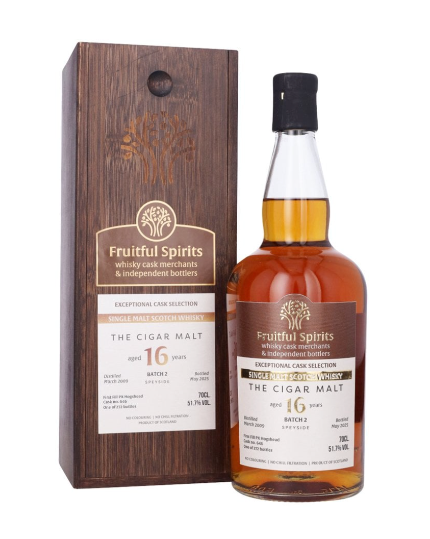 Fruitful Spirits Cigar Malt 16 Year Old  Single Malt - 70cl 51.7%