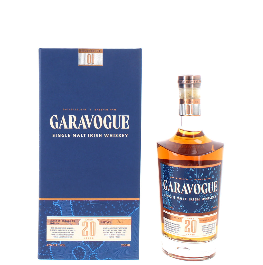 Garavogue 20 Year Old Release No.01 Single Malt Irish Whisky - 70cl 47%