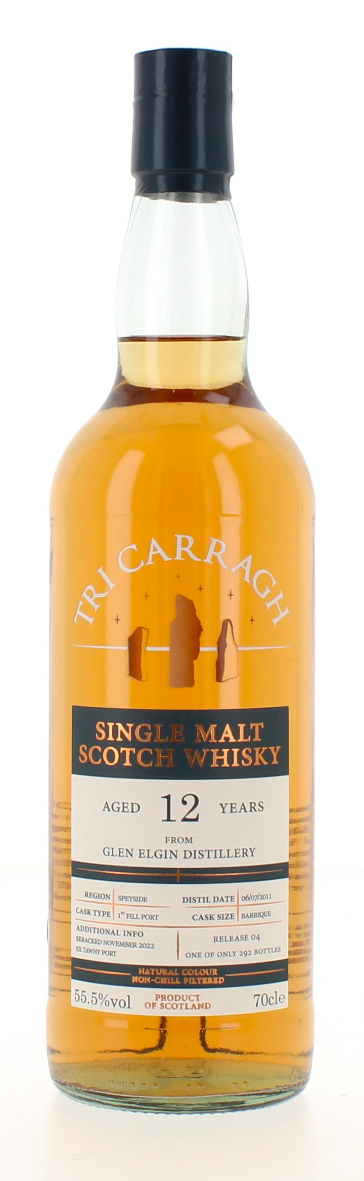 Tri Carragh Glen Elgin 12 Year Old  - 70cl 55.5%