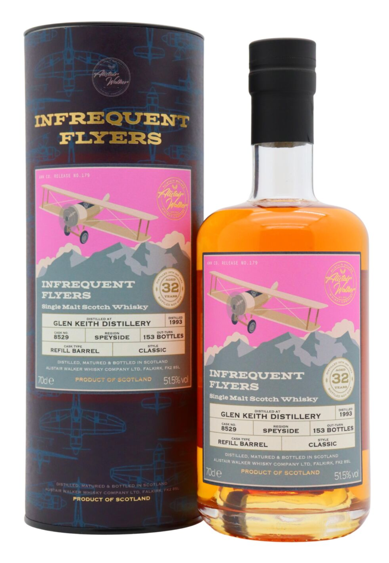 Glen Keith 32 Year Old 1993 Infrequent Flyers Single Malt - 70cl 51.5%