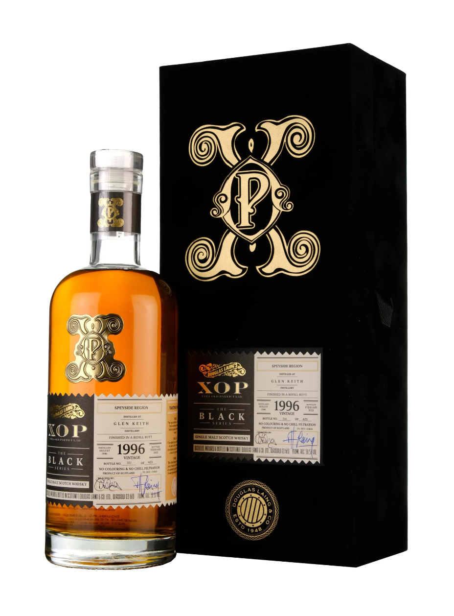 Glen Keith 25 Year Old 1996 cask 15466 XOP The Black Series Douglas Laing 70cl 50.5%