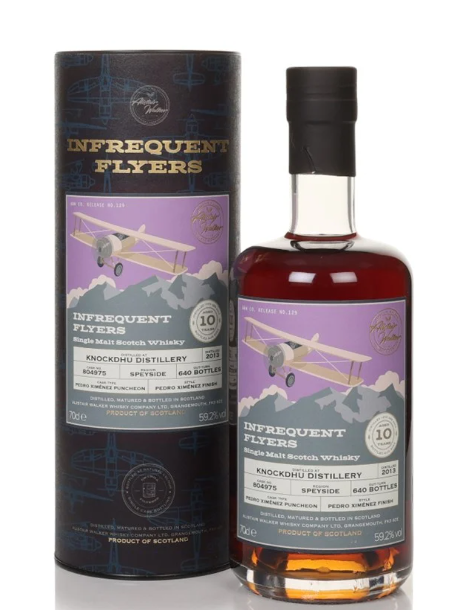 Knockdhu 10 Year Old 2013 Infrequent Flyers PX cask Single Malt Scotch Whisky - 70cl 59.2%