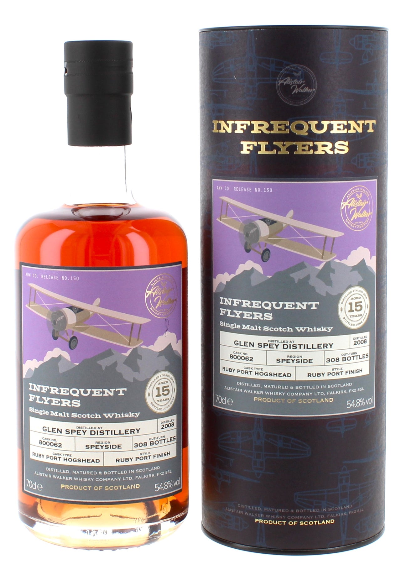 Glen Spey 15 Year Old 2008 Infrequent Flyers - 70cl 54.8%