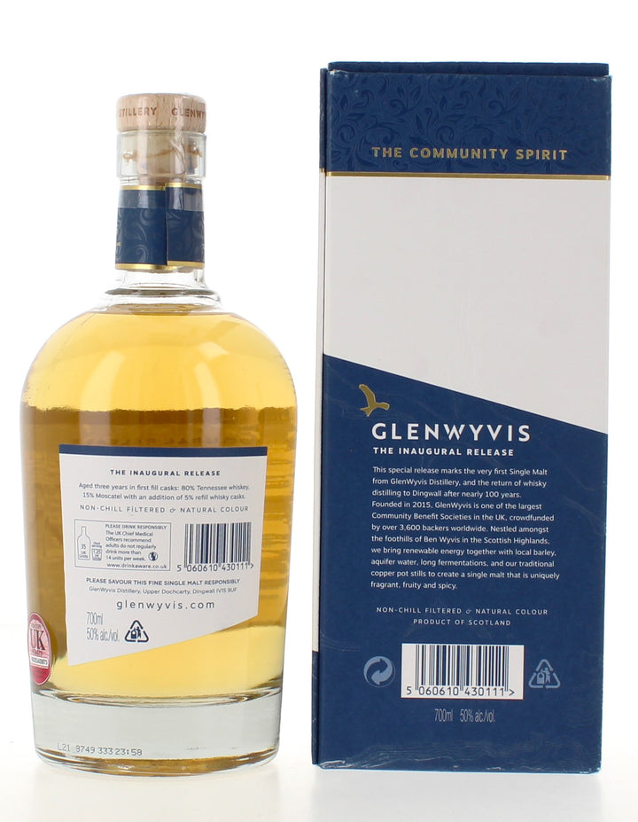 GlenWyvis 3 Year Old 2018 Inaugural Release - 70cl 50%