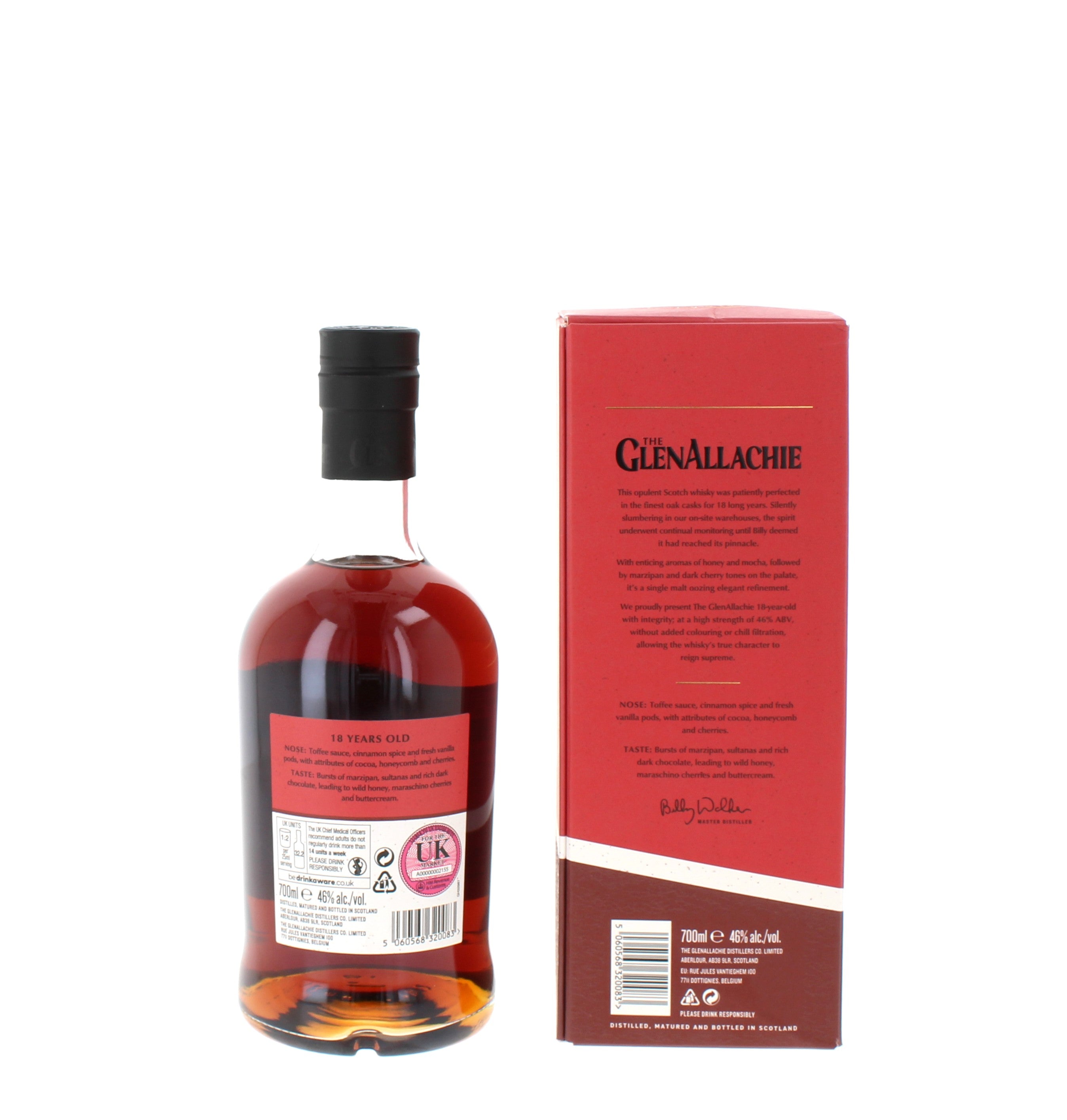 The GlenAllachie 18 Year Old Speyside Single Malt Scotch Whisky - 70cl 46%