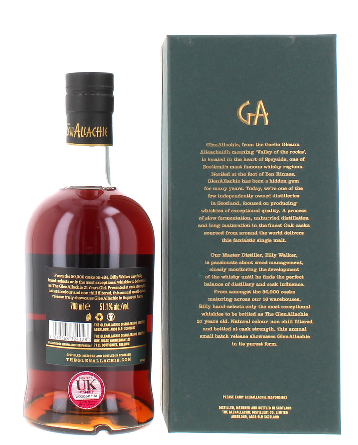 Glenallachie 21 Year Old Batch 2 Single Malt Scotch Whisky - 70cl 51.1%