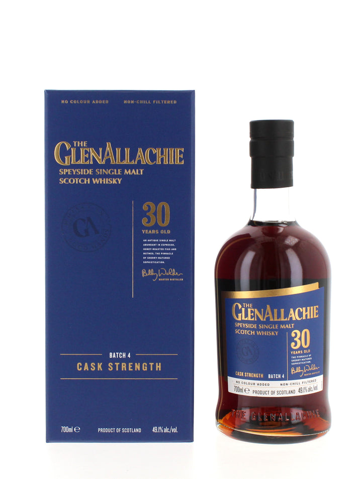 GlenAllachie 30 Year Old Single Malt Scotch Whisky - 700ml x 4