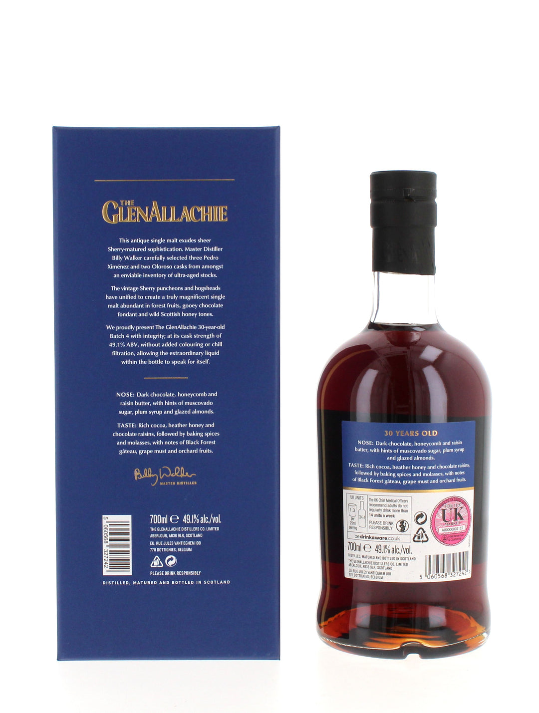 GlenAllachie 30 Year Old Single Malt Scotch Whisky - 700ml x 4