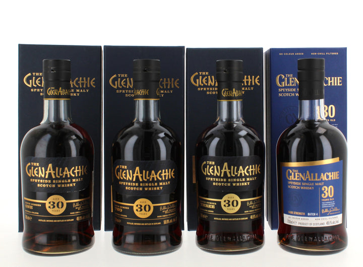 GlenAllachie 30 Year Old Single Malt Scotch Whisky - 700ml x 4