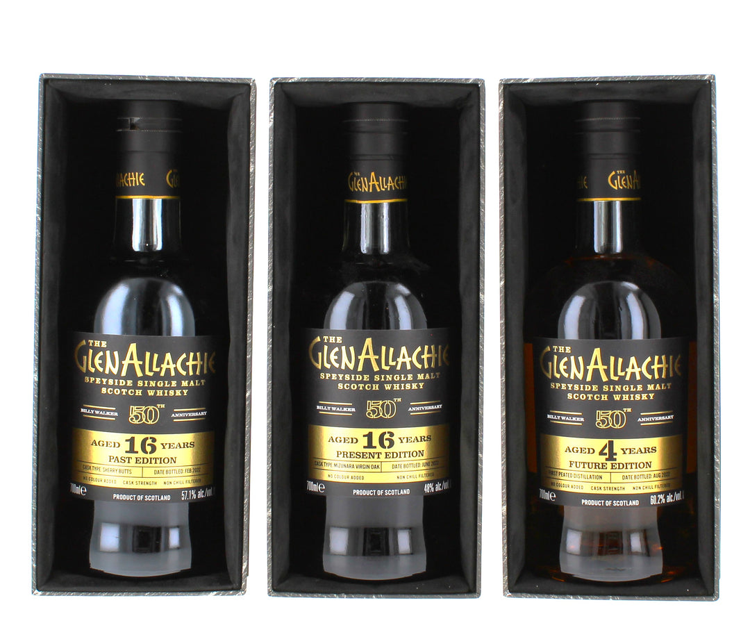 Glenallachie Billy Walker 50th Anniversary Triology - Past, Present and Future Set (3x70cl)