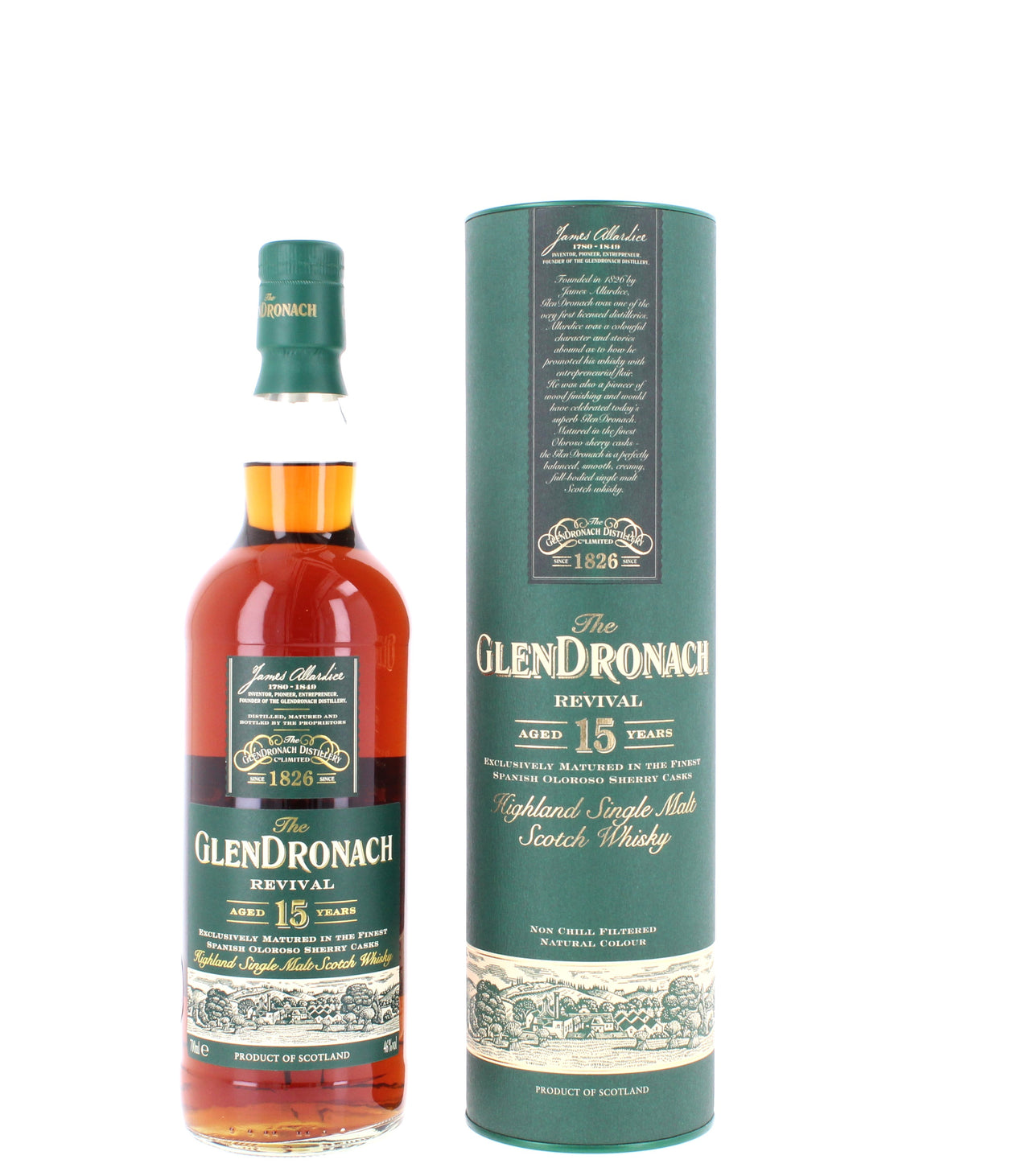 Glendronach 15 Year Old Revival Pre-2015 (Original Batch Billy Walker Version)  70cl, 46%