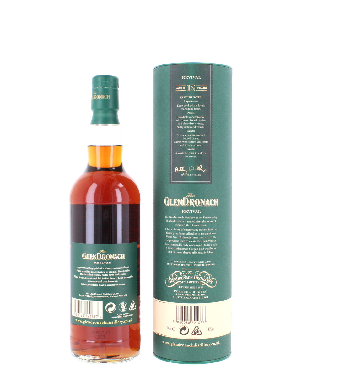 Glendronach 15 Year Old Revival Pre-2015 (Original Batch Billy Walker Version)  70cl, 46%