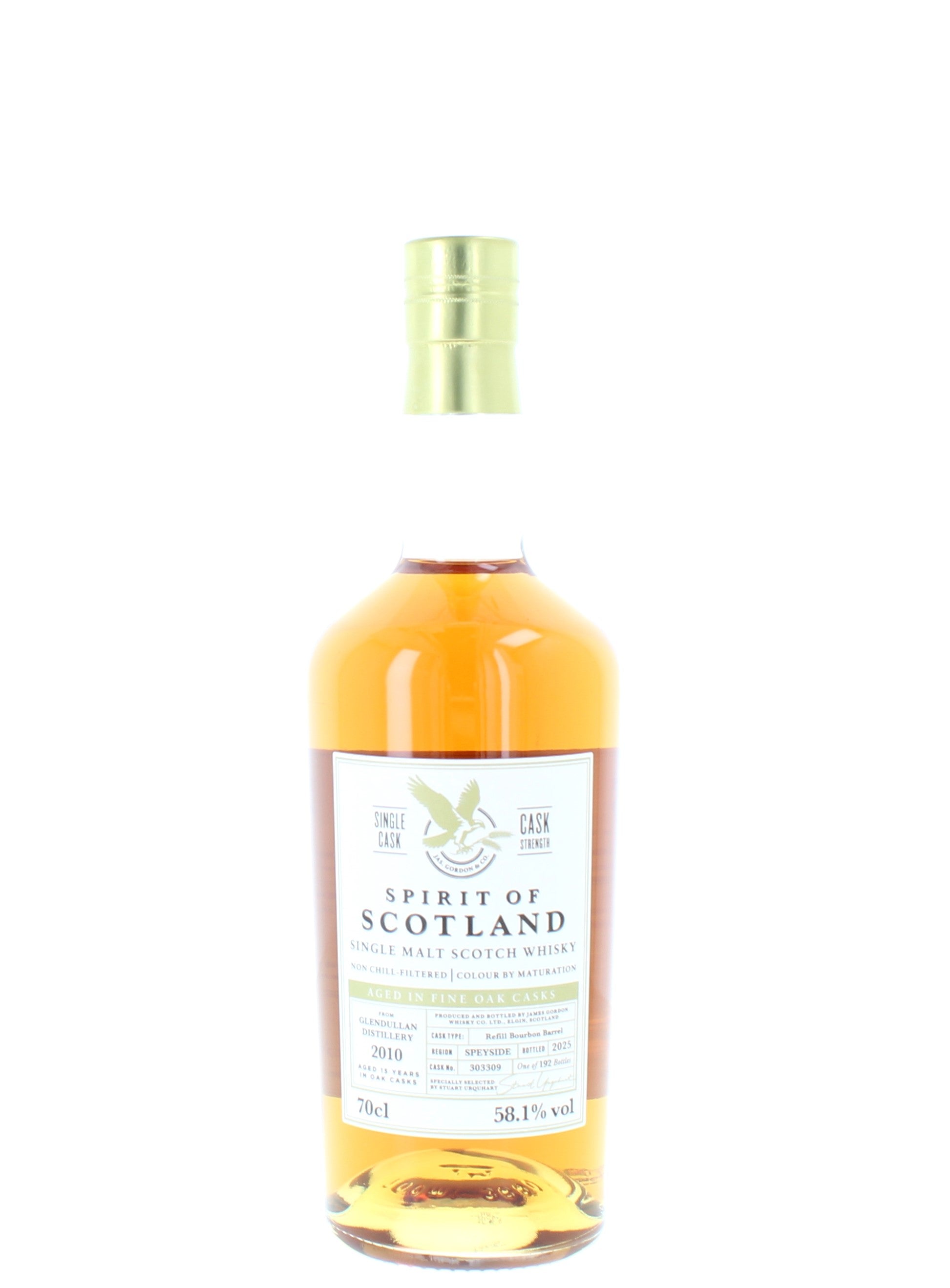 Glendullen 15 Year Old Spirit Of Scotland  2010 Single Malt - 70cl 58.1%