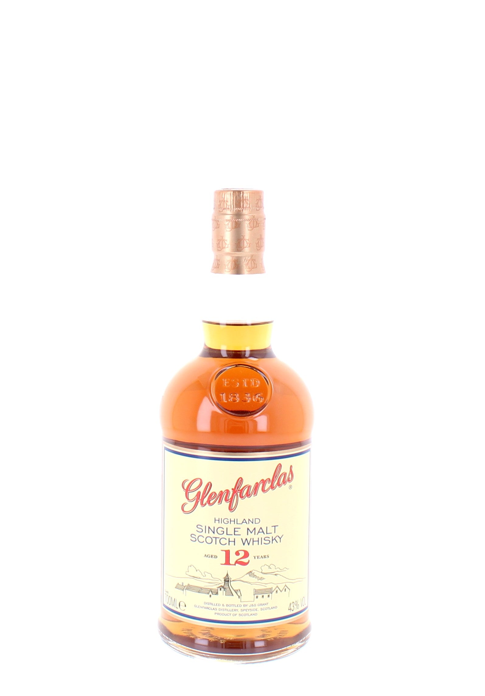 Glenfarclas 12 Year Old Single Malt Scotch Whisky - 70cl 43%