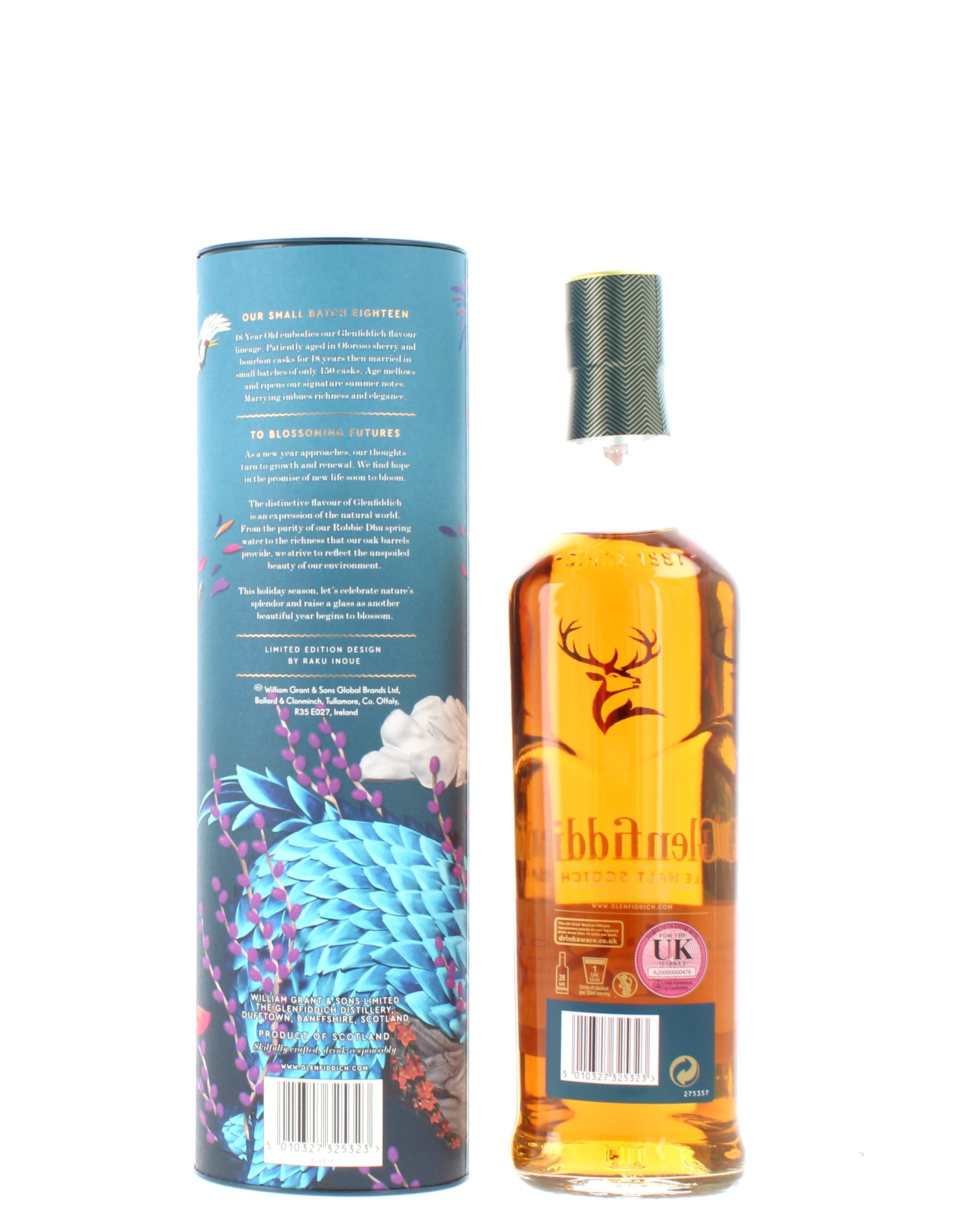 Glenfiddich 18 Year Old Single Malt Scotch Whisky - 70cl 40%