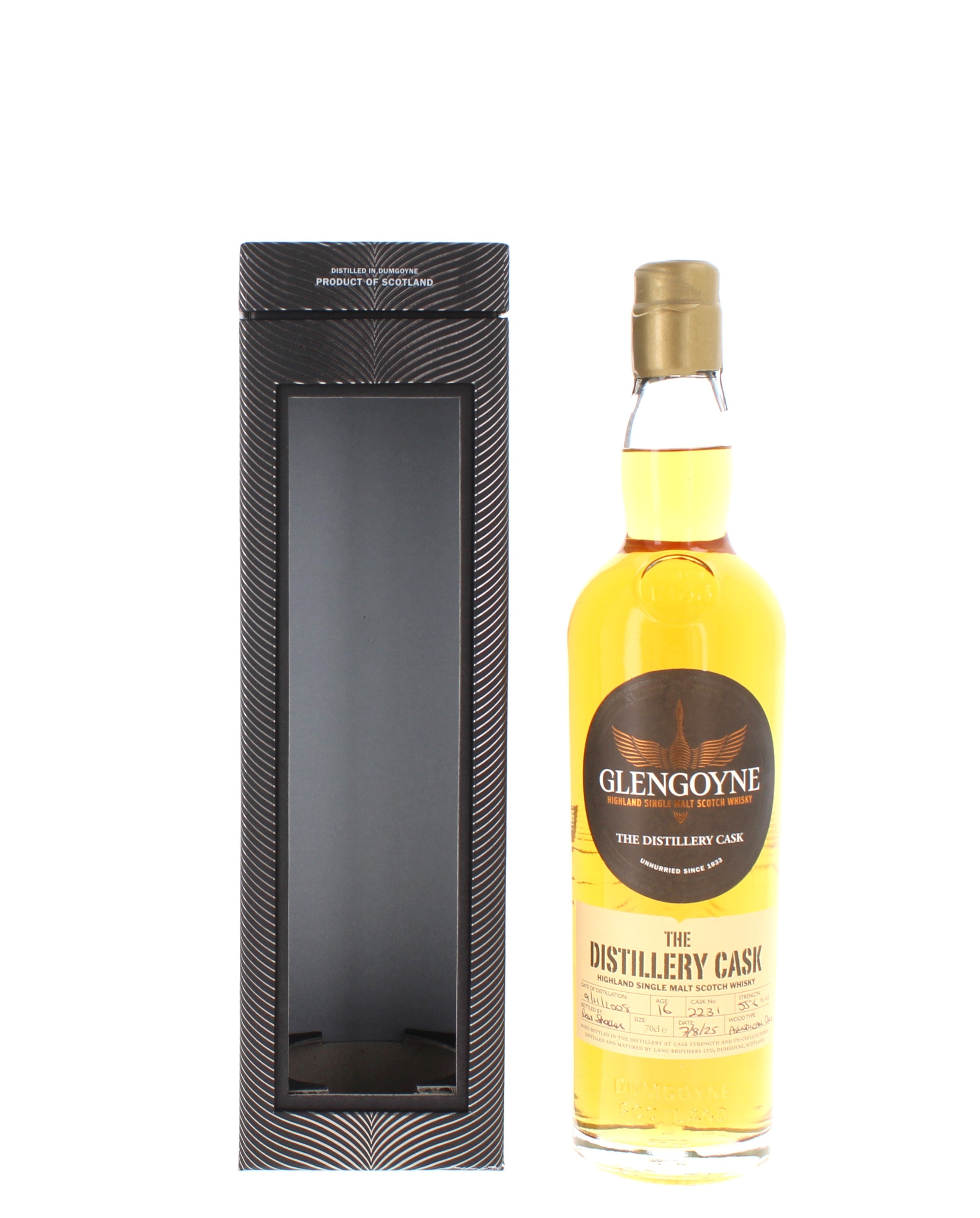 Glengoyne 16 Year Old 2008 Cask 2231 The Distillery Cask Highland Single Malt - 70cl 55.6%