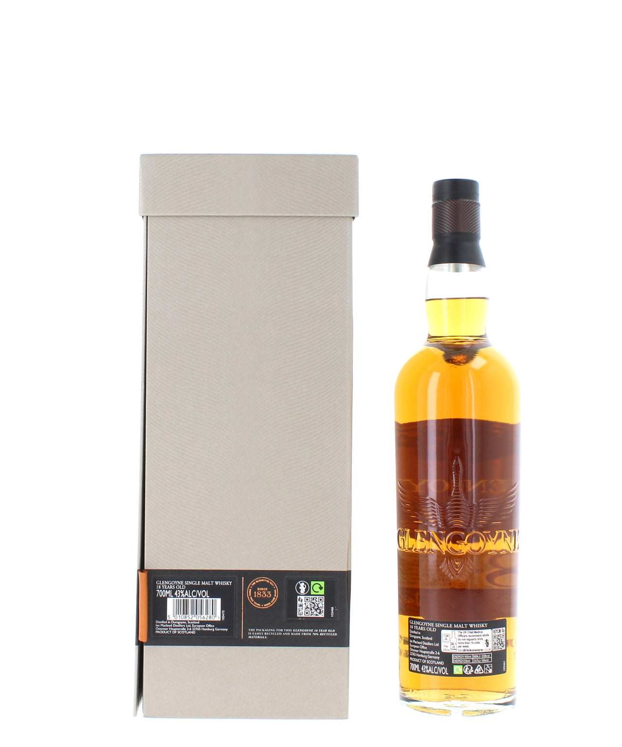 Glengoyne 18 Year Old Single Malt Scotch Whisky - 70cl 43%