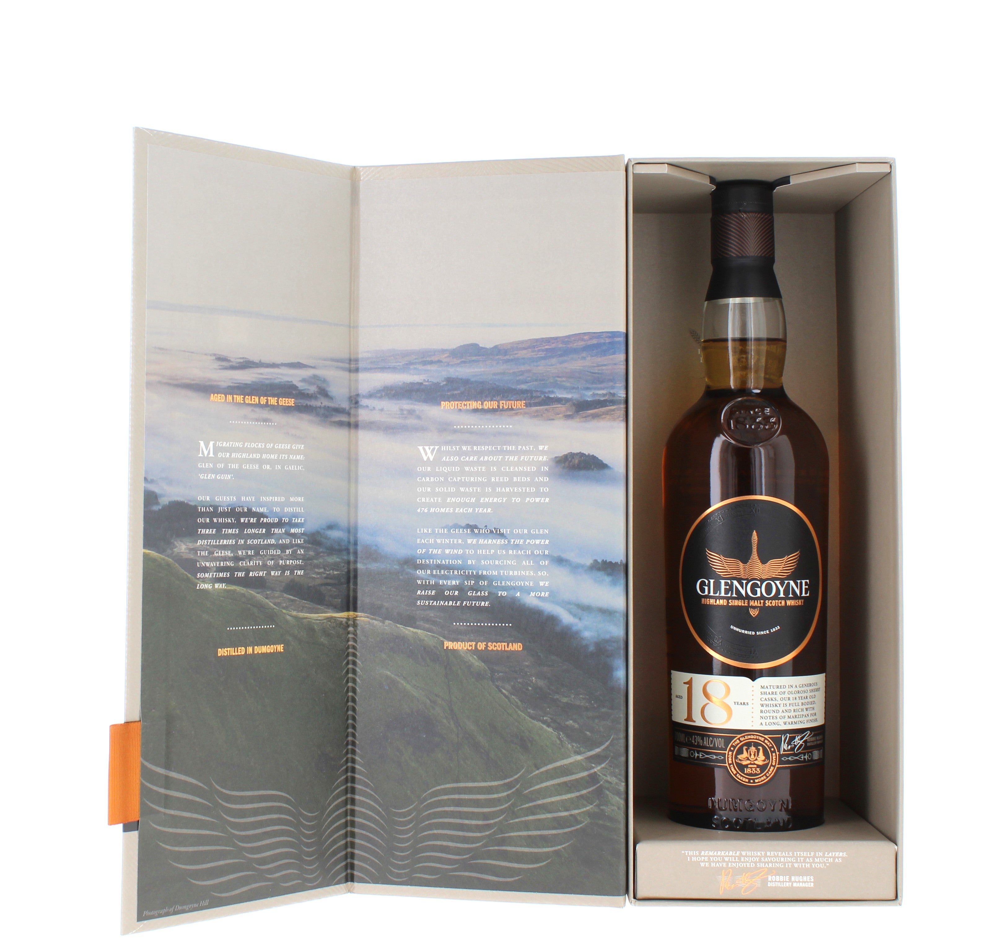 Glengoyne 18 Year Old Single Malt Scotch Whisky - 70cl 43%