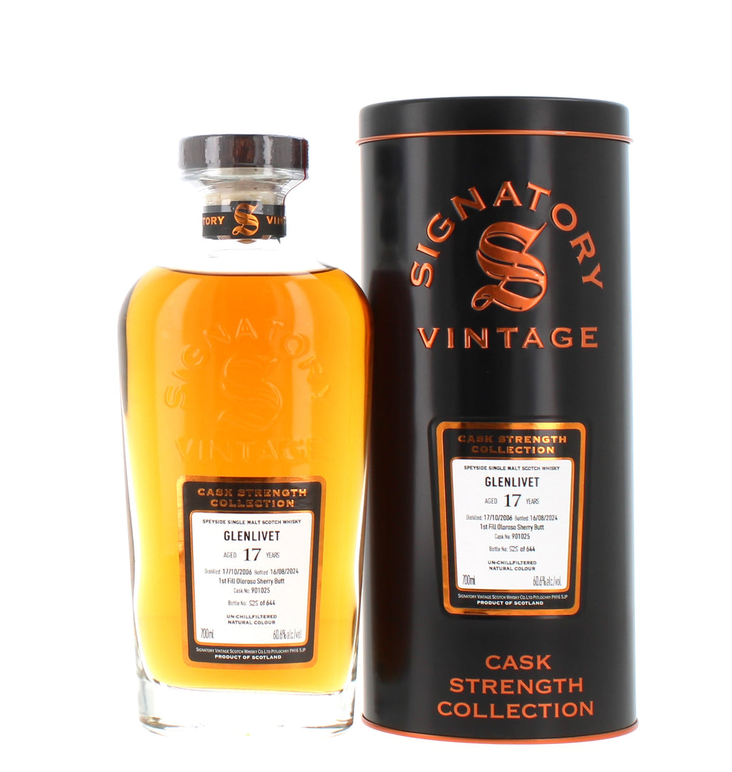 Glenlivet 17 Year Old 2006 Signatory Vintage Single Malt - 70cl 60.6% ...