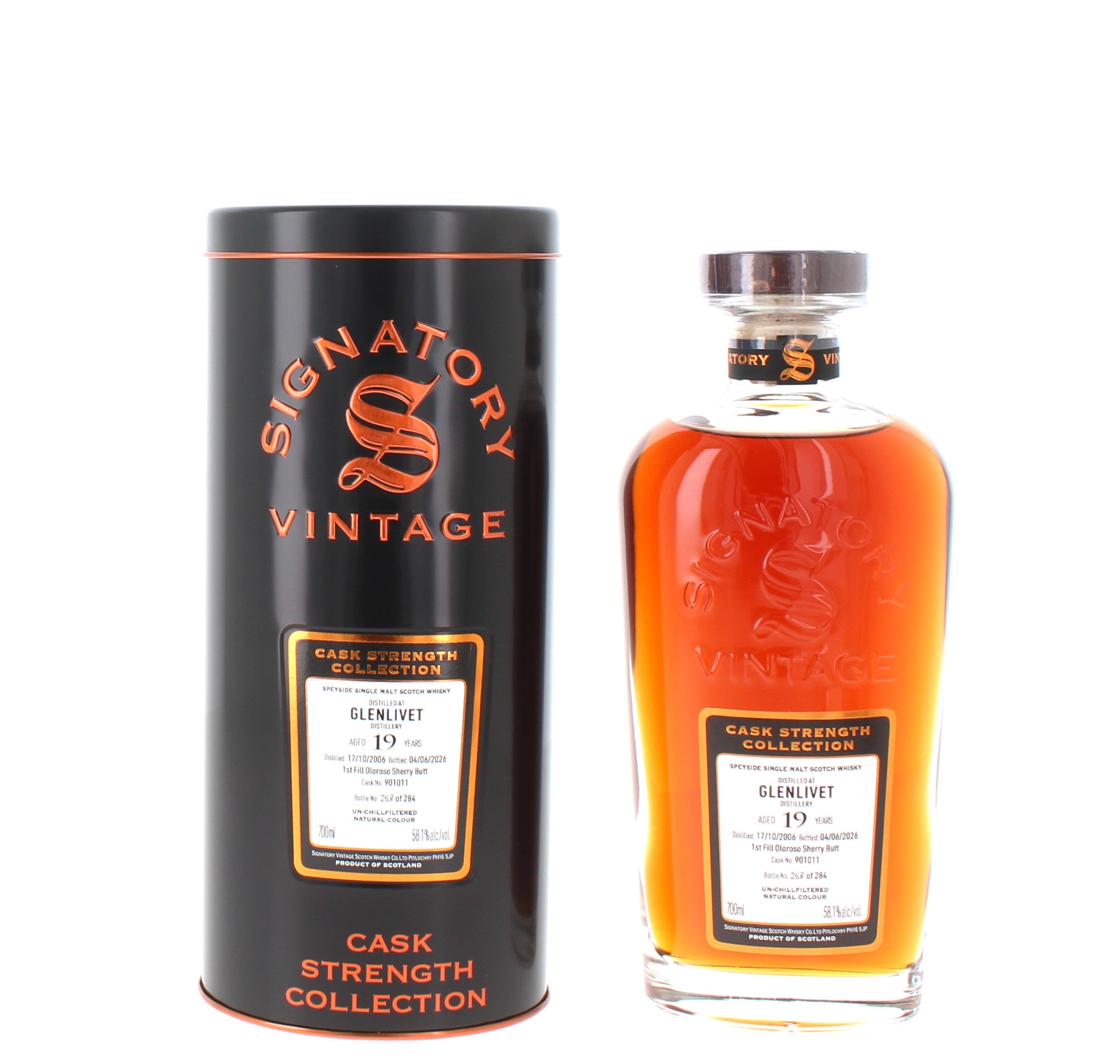 Glenlivet 19 Year Old 2006 Signatory Vintage Single Malt - 70cl 58.1%