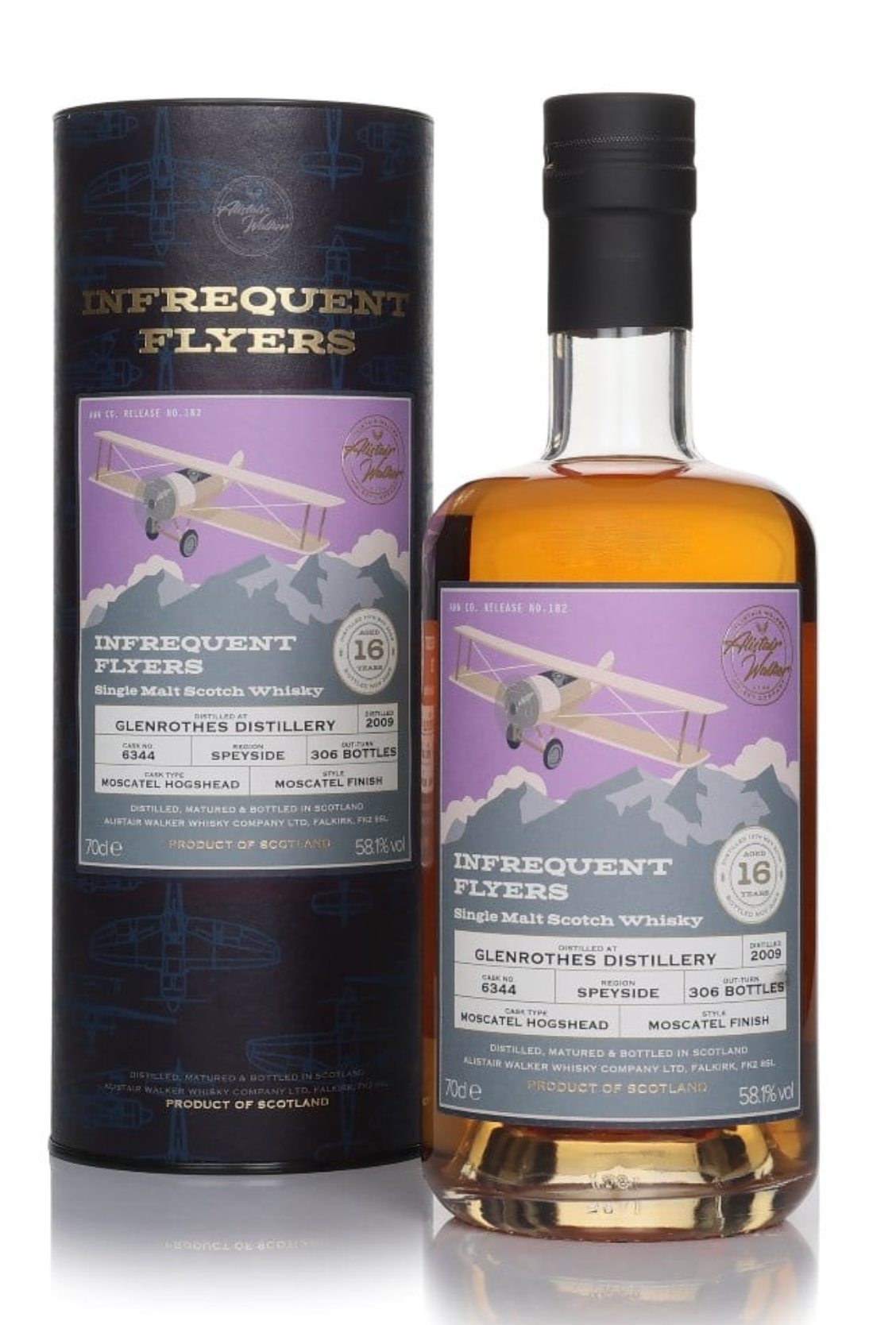 Glenrothes 16 Year Old 2009 Infrequent Flyers Single Malt Scotch - 70cl 58.1%