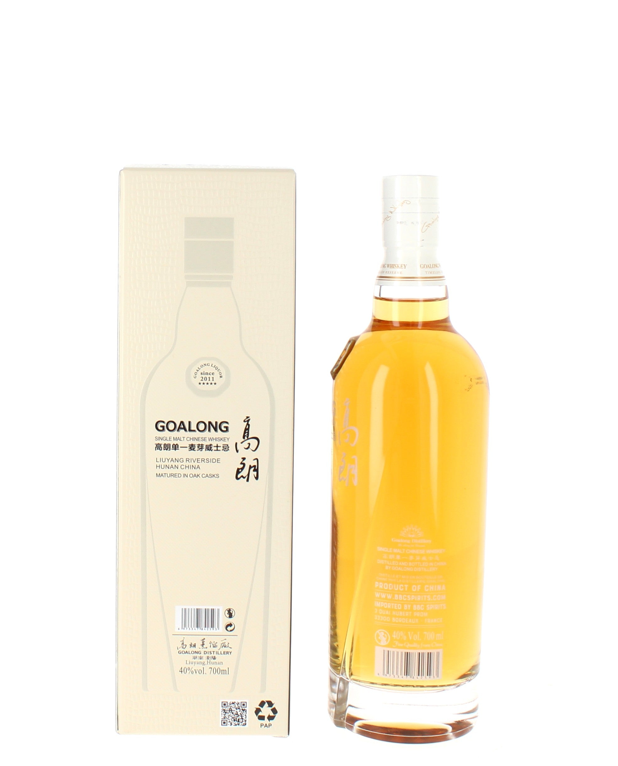 Goalong Matured In Oak Single Malt Chinese Whisky - 700ml 40%