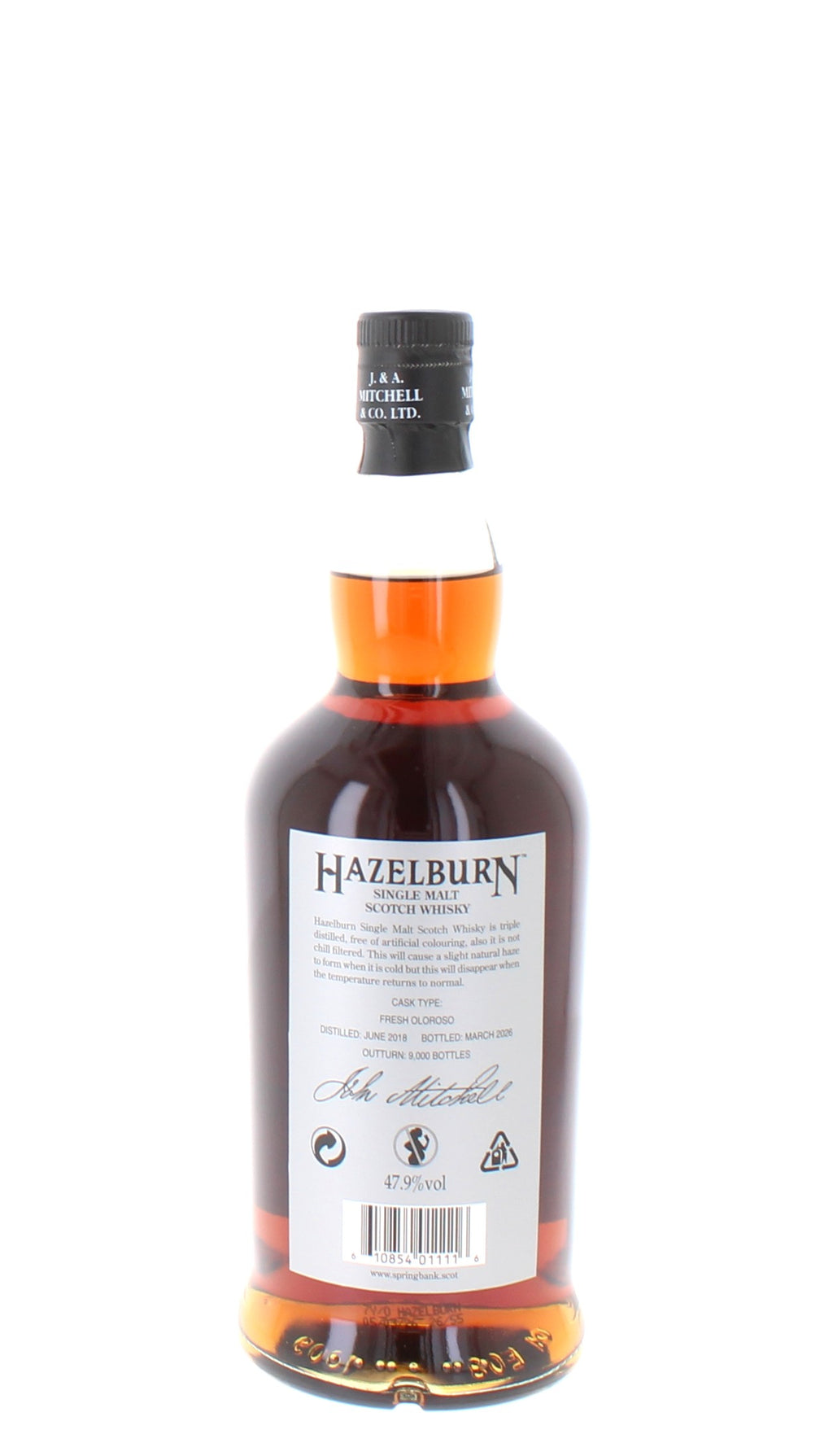 Hazelburn 7 Year Old Oloroso Sherry Matured Single Malt - 70cl 47.9%