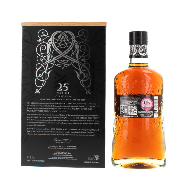 Highland Park 25 Year Old Single Malt Scotch Whisky - 70cl 46%