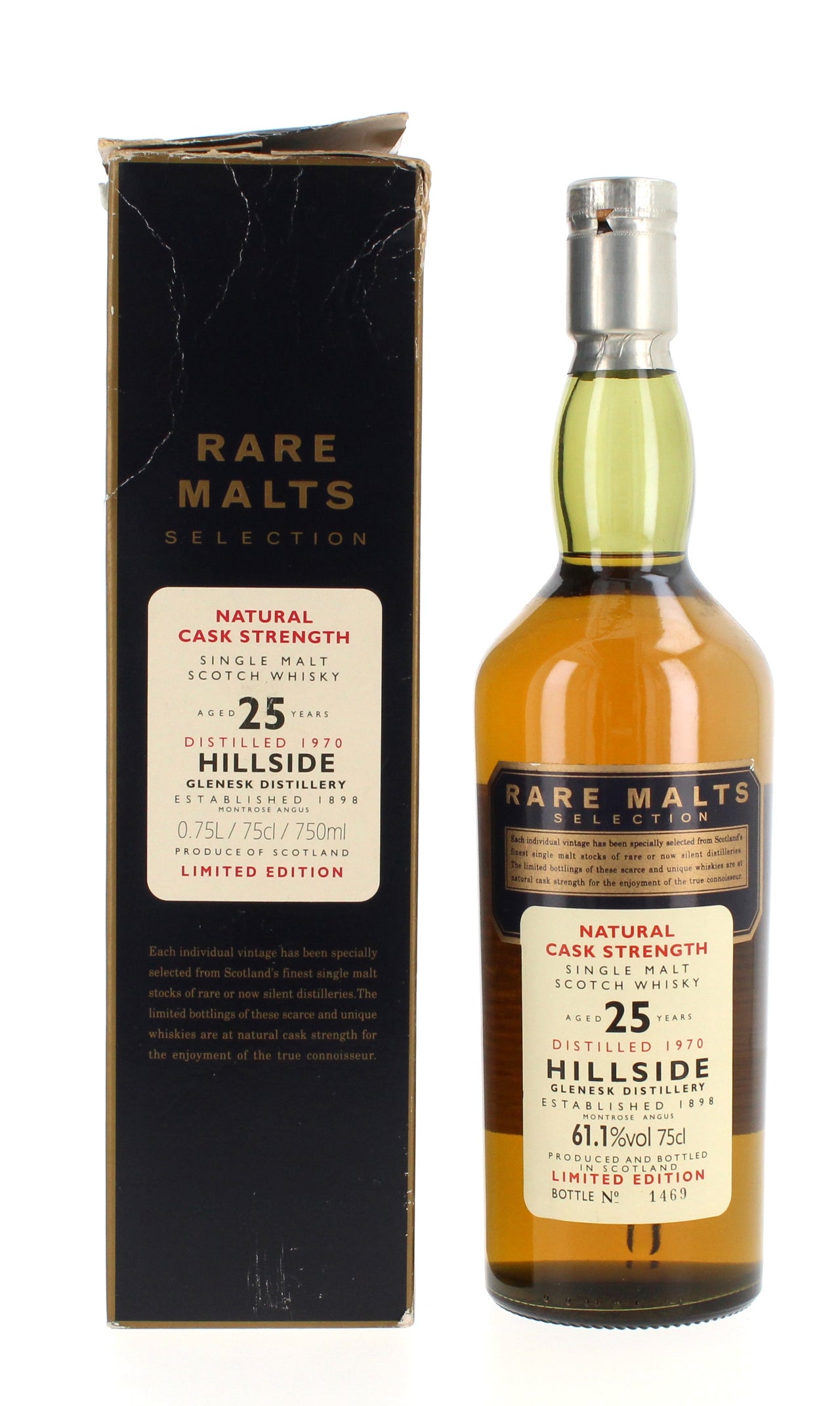 Hillside 25 Year Old 1970 Rare Malts - 75cl 61.1%