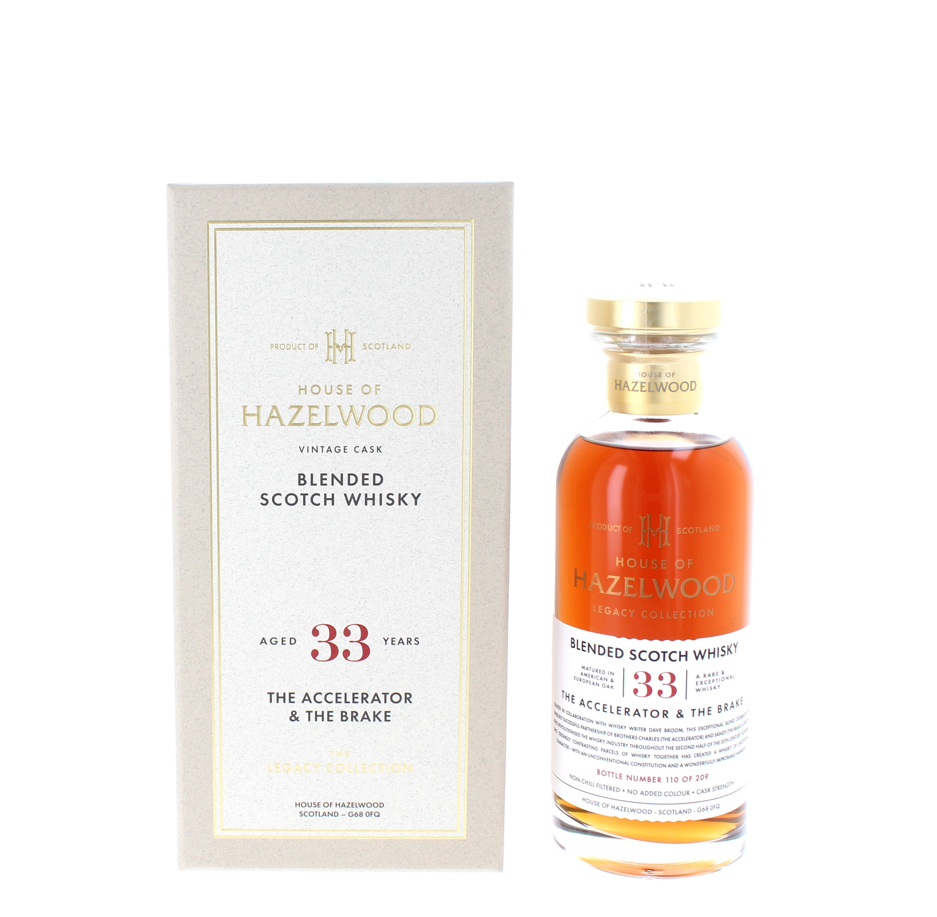House of Hazelwood 33 Year Old - The Accelerator & The Brake Blended Scotch - 70cl 55.7%