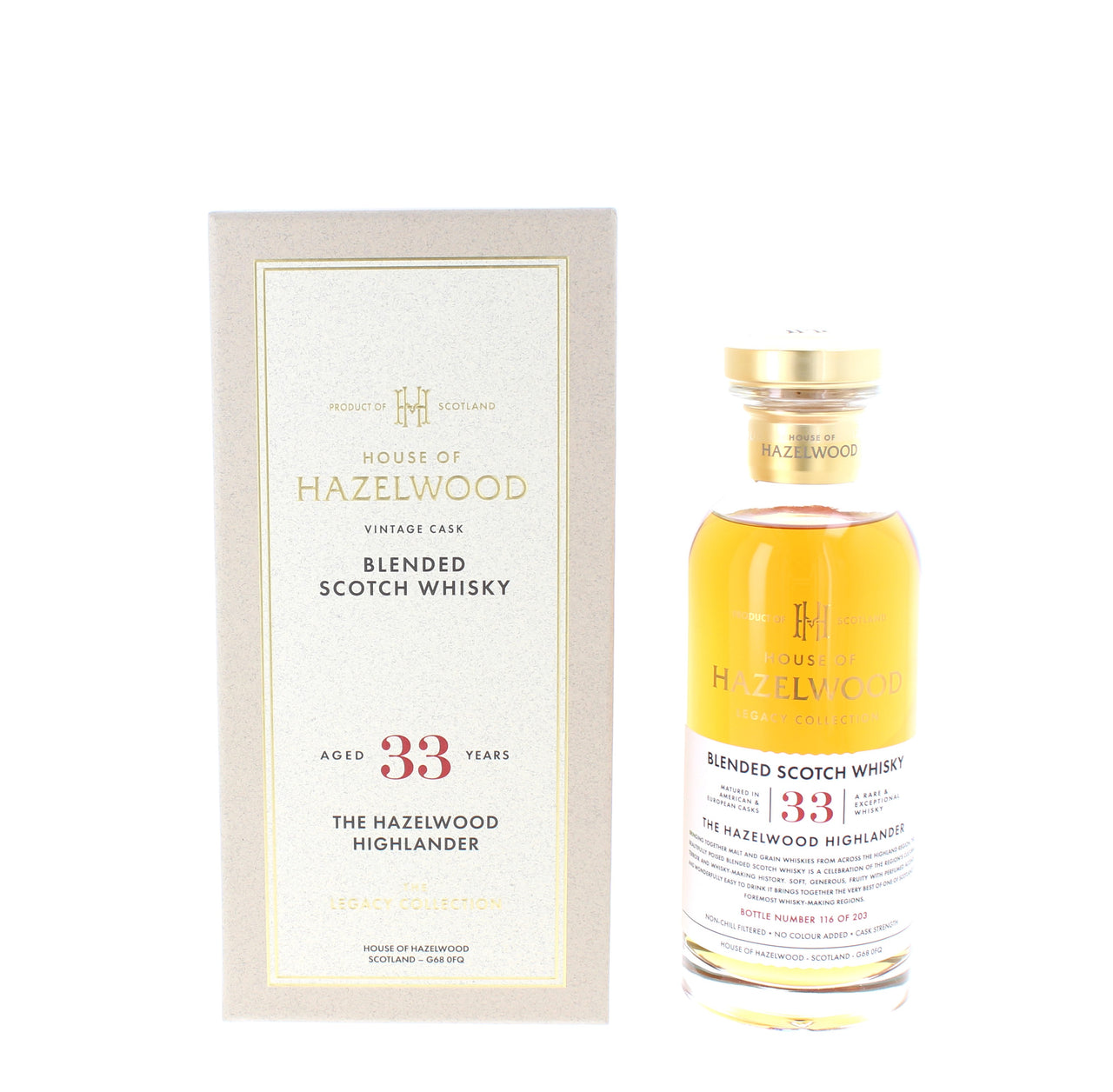 House of Hazelwood 33 Year Old - The Hazelwood Highlander The Legacy Collection Blended Scotch - 70cl 45.8%