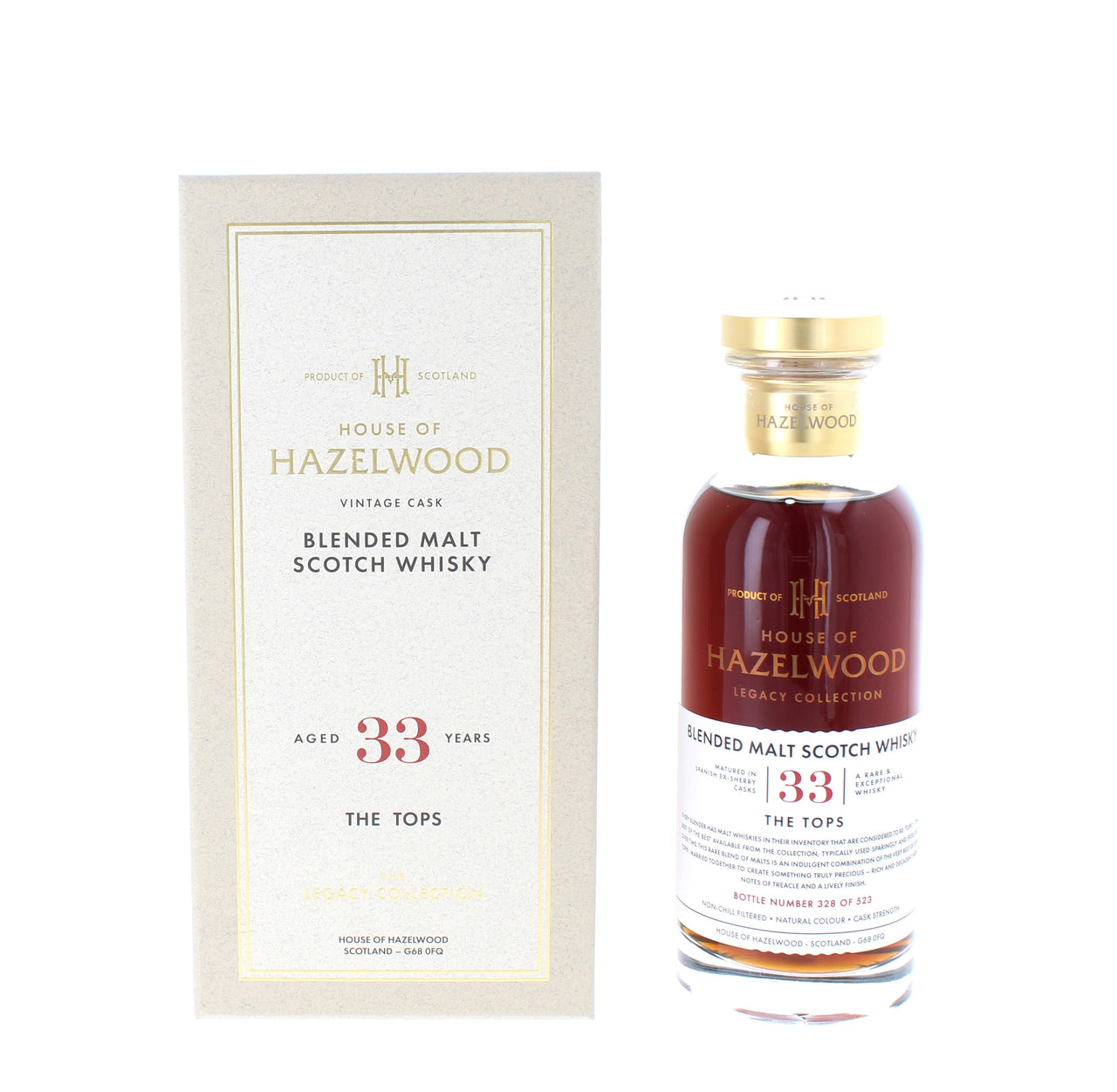 House of Hazelwood 33 Year Old - The Tops The Legacy Collection Blended Scotch - 70cl 51.6%