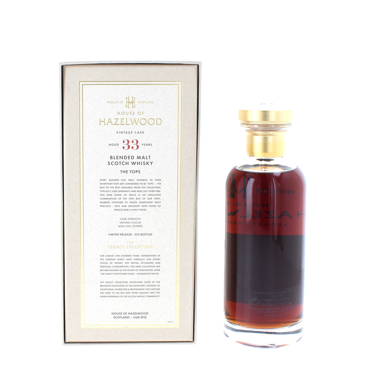 House of Hazelwood 33 Year Old - The Tops The Legacy Collection Blended Scotch - 70cl 51.6%
