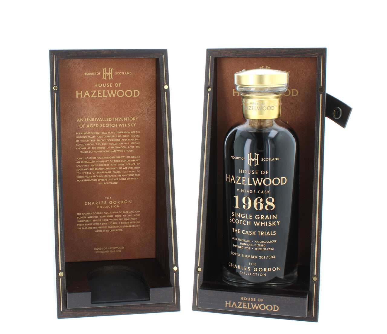 House of Hazelwood The Cask Trials 1968 - The Charles Gordon Collection Single Grain Scotch - 70cl 49.2%