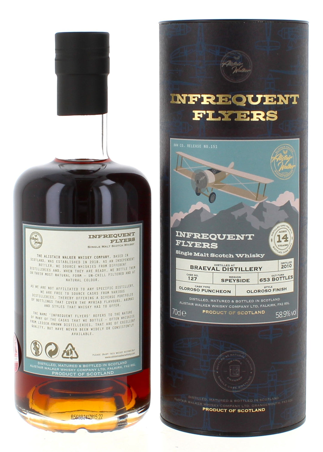 Braeval 14 Year Old 2010 Infrequent Flyers - 70cl 58.8%