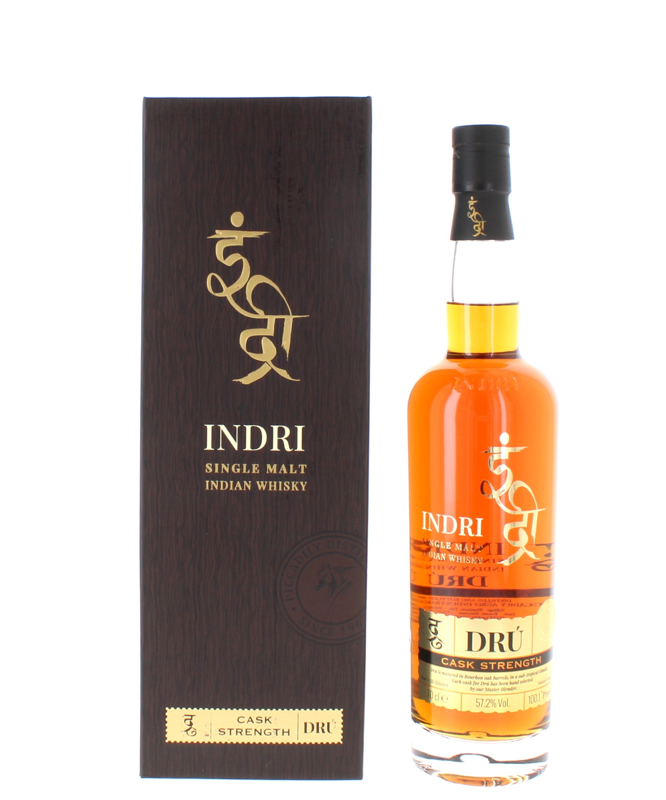 Indri - DRU Cask Strength Single Malt Indian Whisky - 70cl 57.2%