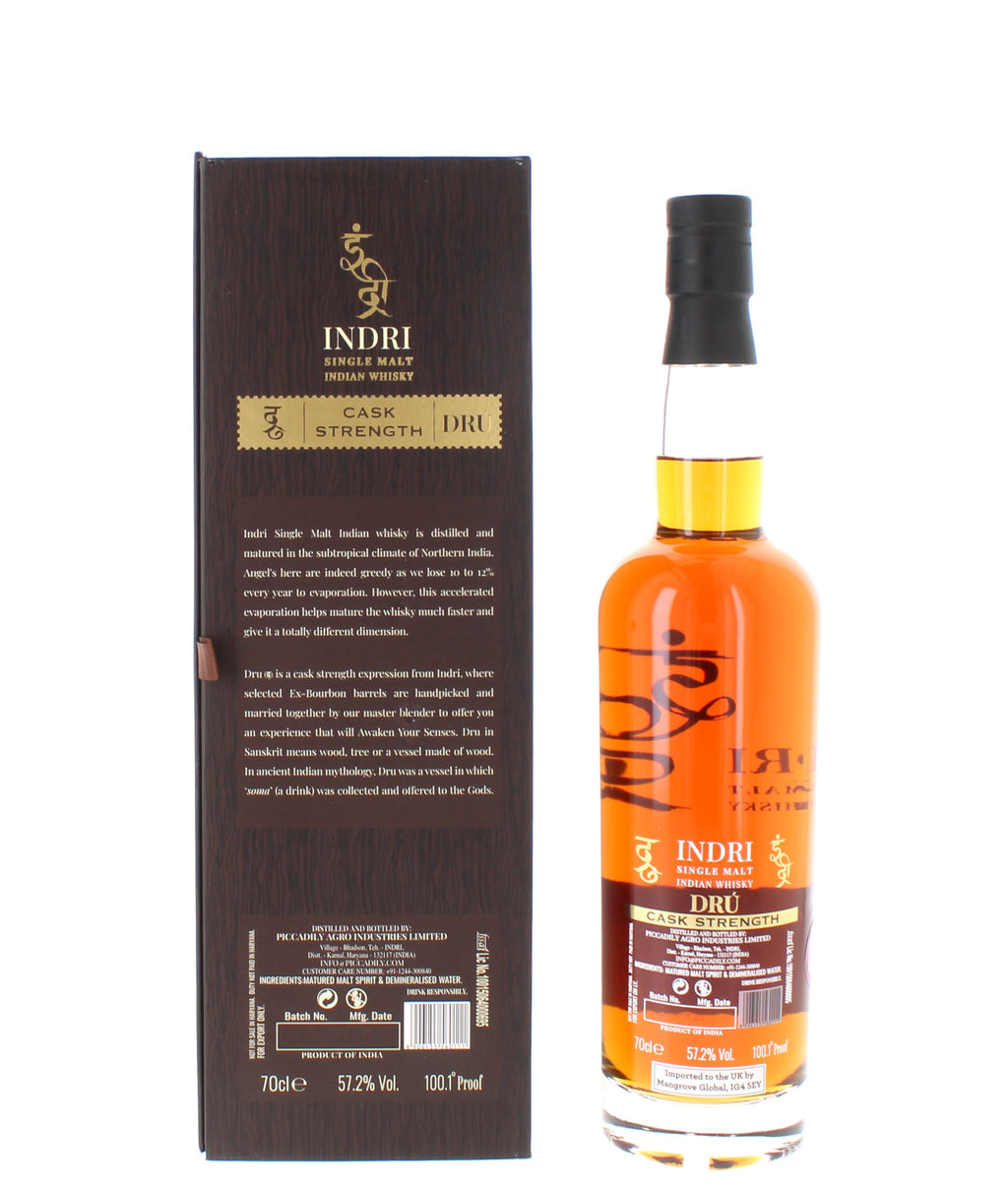 Indri - DRU Cask Strength Single Malt Indian Whisky - 70cl 57.2%