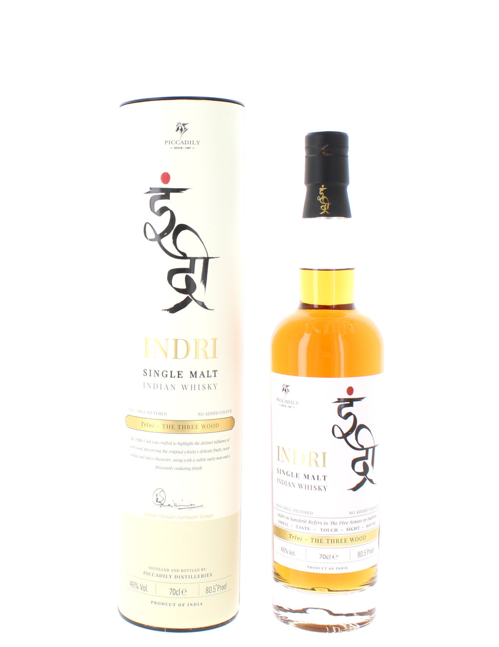 Indri Trini - The Three Wood Single Malt Indian Whisky - 70cl 46%