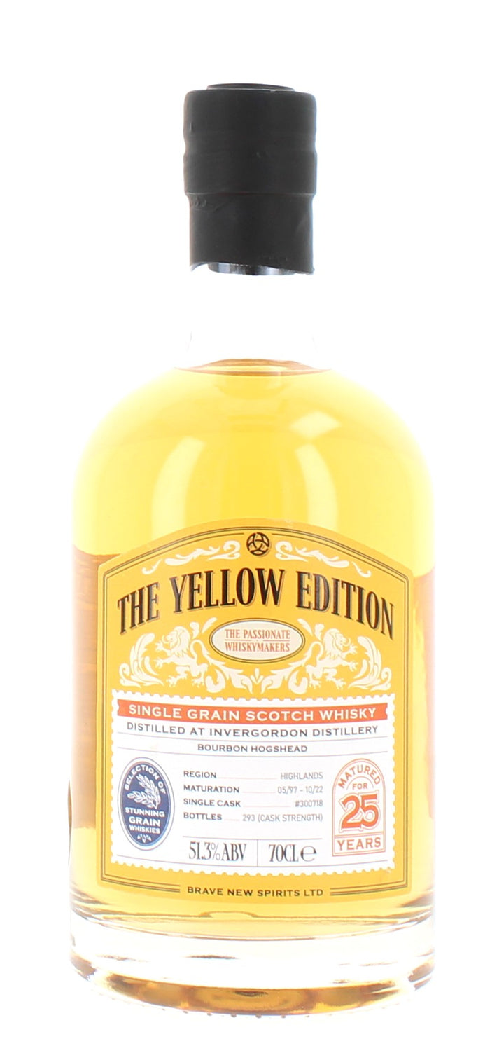 Invergordan 25 Year Old 1997-2022 Yellow Edition Single Malt Scotch Whisky -  70cl 51.3%