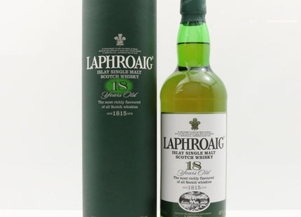 Laphroaig 18 Year Old Green Tube Islay Single Malt Scotch Whisky - 70cl 48%
