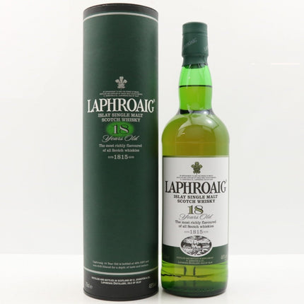 Laphroaig 18 Year Old Green Tube Islay Single Malt Scotch Whisky - 70cl 48%
