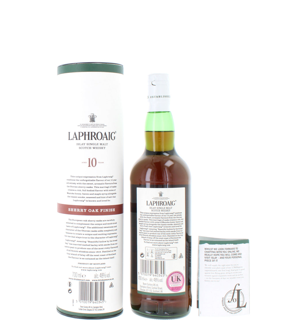 Laphroaig 10 Year Old Sherry Oak Finish Single Malt Scoth Whisky - 70cl 48%