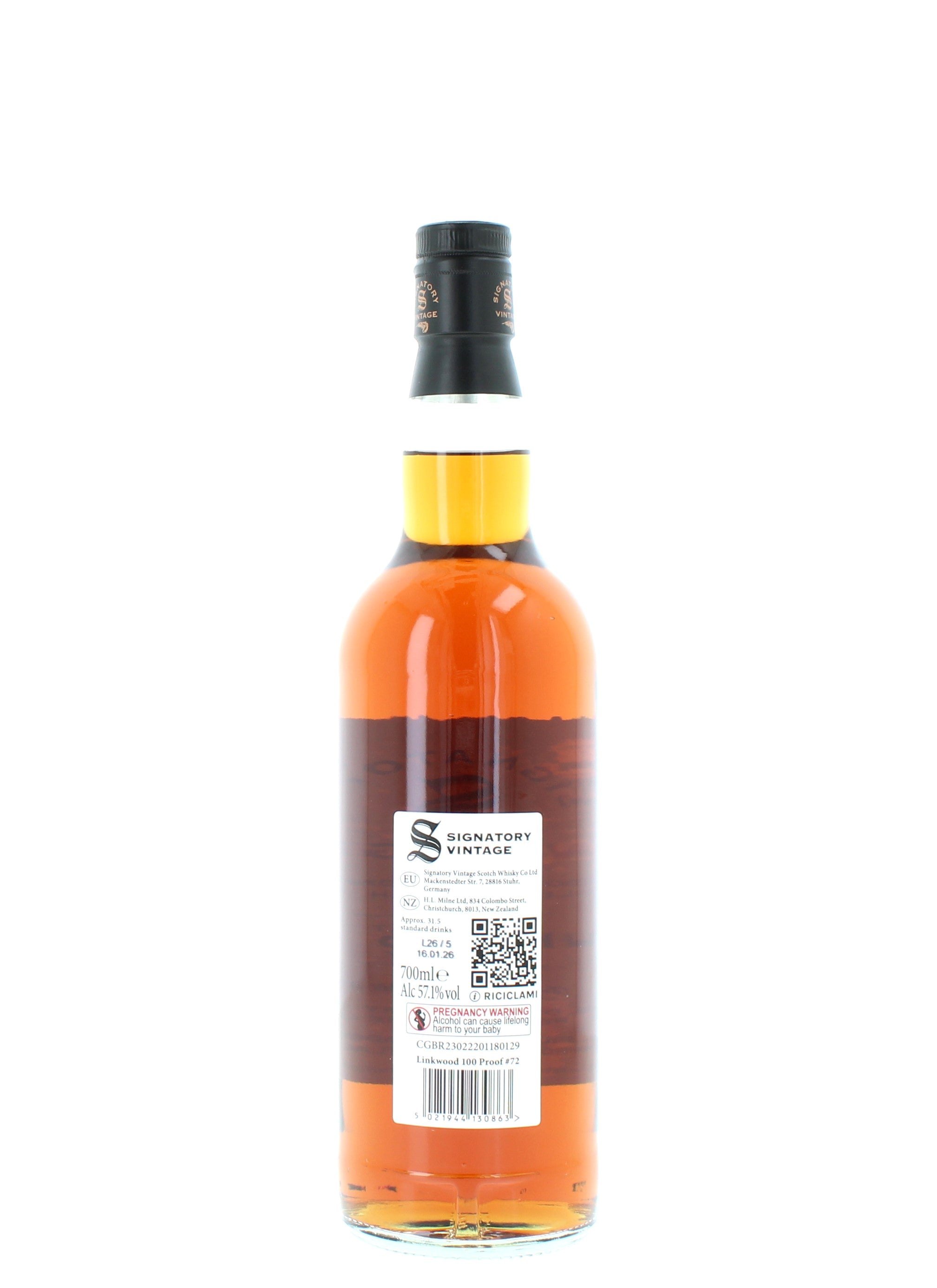 Linkwood 14 Years Old 2011 Signatory Vintage 100 Proof #72 - 70cl 57.1%