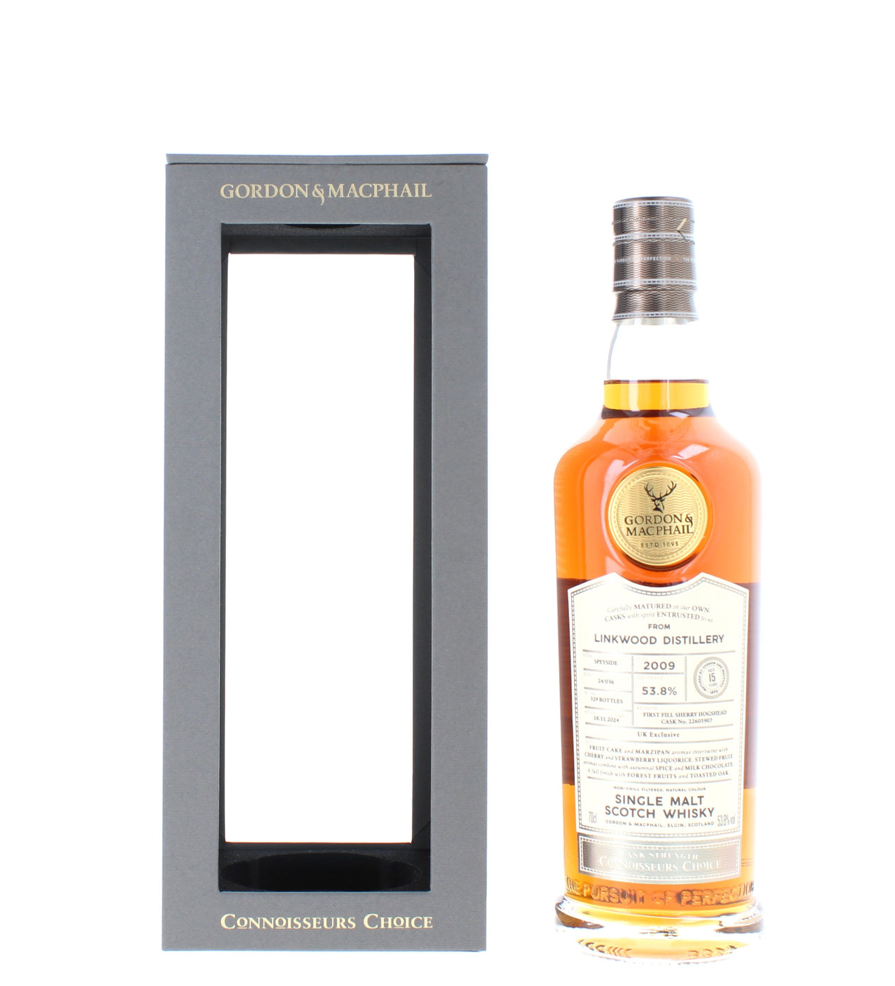Linkwood 15 Year Old 2009 Connoisseurs Choice  (Gordon & MacPhail) Single Malt - 70cl 53.8%