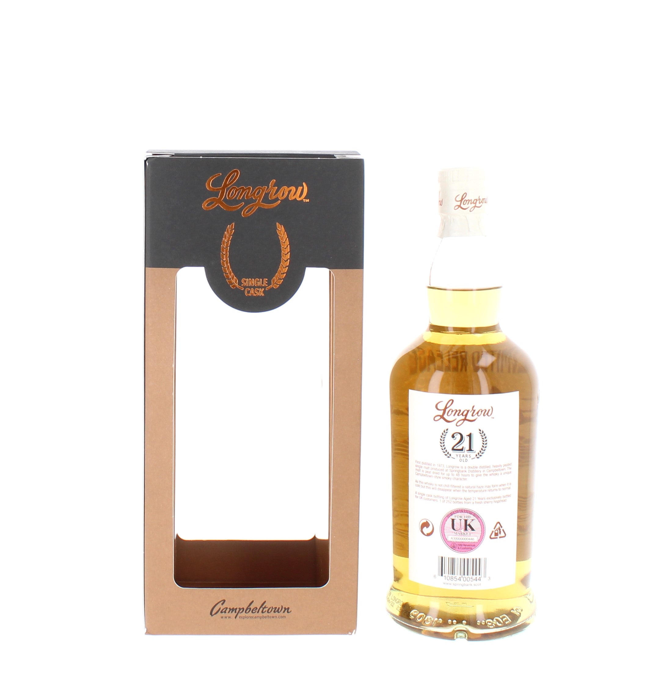 Longrow 21 Year Old Single Cask Single Malt Scotch Whisky - 70cl 43.8%